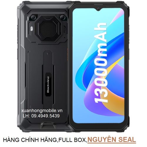 Điện thoại siêu bền Blackview BV6200(pin khủng13000mAh ,RAM 8GB(4GB+4GB),ROM  64GB , chống nước,chống va đập,màn hình 6.56 inch, Android 13, MediaTek MT6761V Helio A22 Quad Core, Mạng: 4G, OTG)	