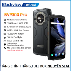 Blackview BV9300 Pro (CPUHelio G99, Điện thoại thông minh chắc chắn CHỐNG NƯỚC,CHỐNG SỐC,Android 13 , Ram 12GB,Rom 256GB,màn hình  6.7 ",120Hz,Pin  15080mAh ,sạc nhanh 33W ,Camera 64  mp)