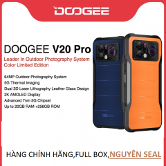 Điện thoại chắc chắn 5G chụp ảnh nhiệt độ chính xác cao 1000m DOOGEE® V20 Pro