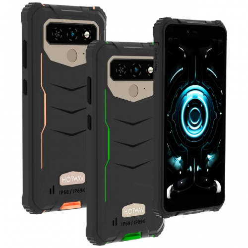 Điện thoại chắc chắn HOTWAV T5 MAX (chống nước,chống va đập,pin 6.350 mAh,Ram 4Gb,Rom 64Gb,Màn hình 6 inch,Android 13)