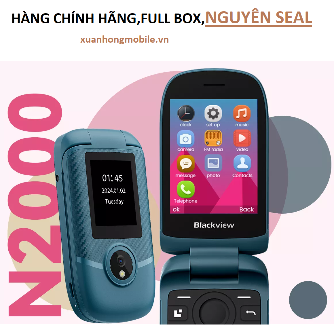 Điện thoại nắp gập Blackview N2000,Nokia 2660 Plip 4G,nokia nắp gập ...